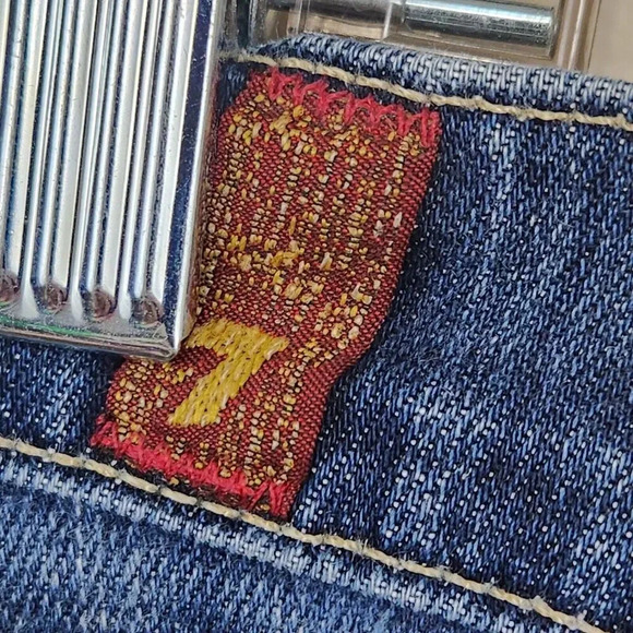 7 For All Mankind Jeans Size 30 Dojo Denim Women's Y2K Low Rise - Picture 8 of 13